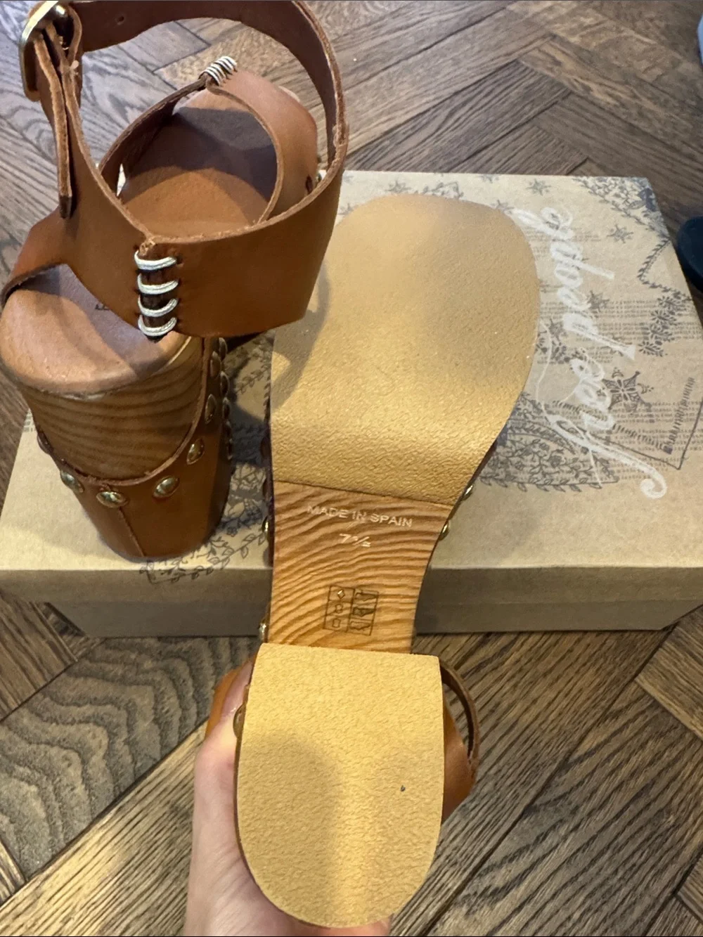 Free People Cecily Clog Tan/Luggage 7.5 NWT